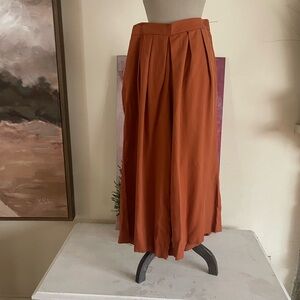LOFT Terracotta Wide Leg Capri Pants
